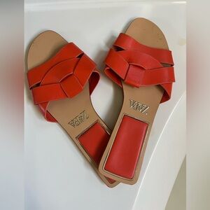 ZARA Low Heeled Criss Cross Sandals